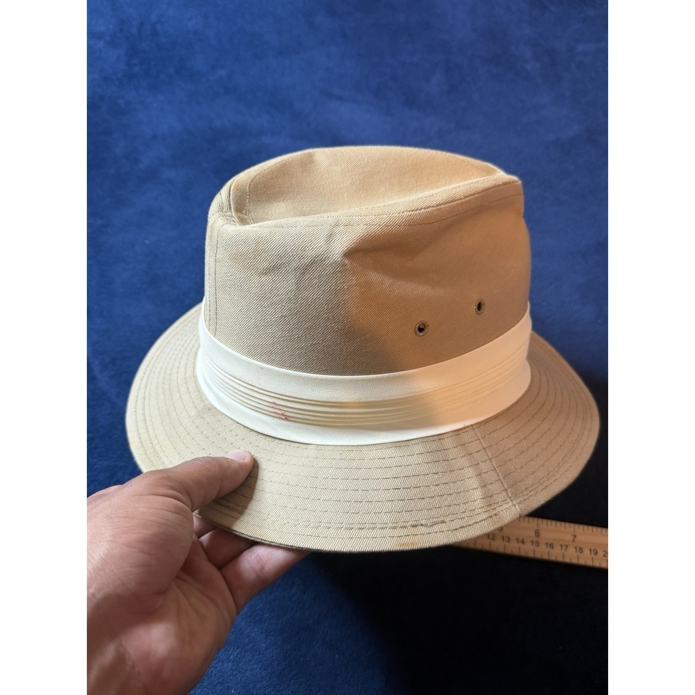 Vintage United Hatters Cap & Millinery Workers Union Brown Canvas Hat Medium USA